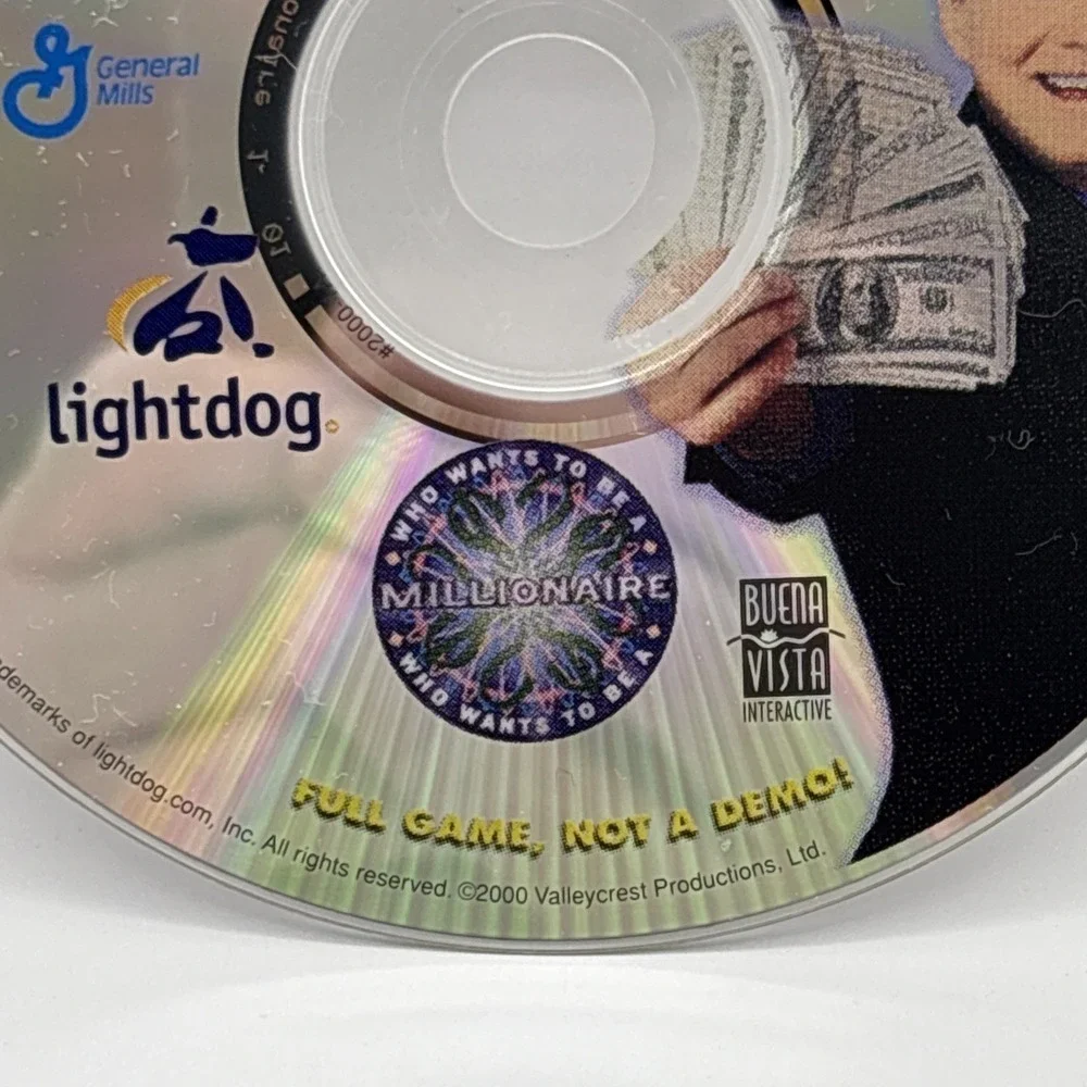 Who Wants to Be a Millionaire CD-ROM 1st Ed General Mills Cereal Promo PC Game